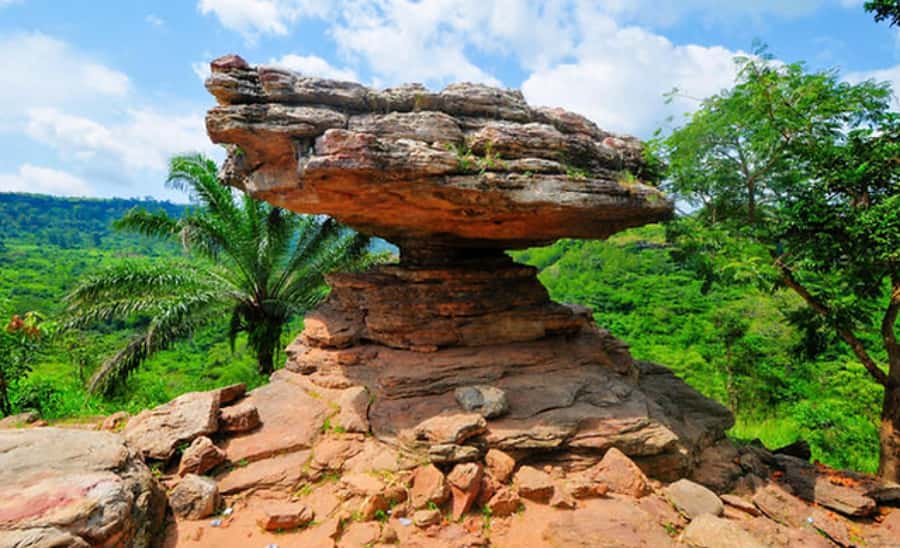 Boti Falls, Umbrella Rock, Aburi Gardens & Cocoa Farm Tour - Boti Falls, where the walking becomes serious