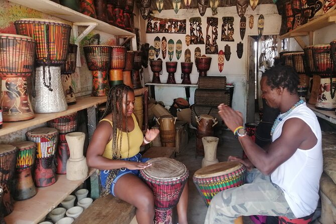 Half-Day Private African Drumming Lessons with Pick Up - Seeing drums made at the craft center